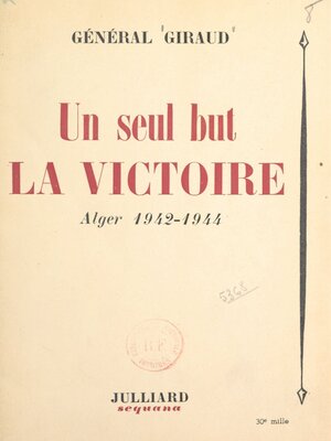 cover image of Un seul but, la victoire